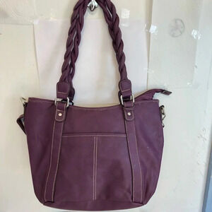 Vintage Faux Leather Crossbody/Handbag Purse Purple